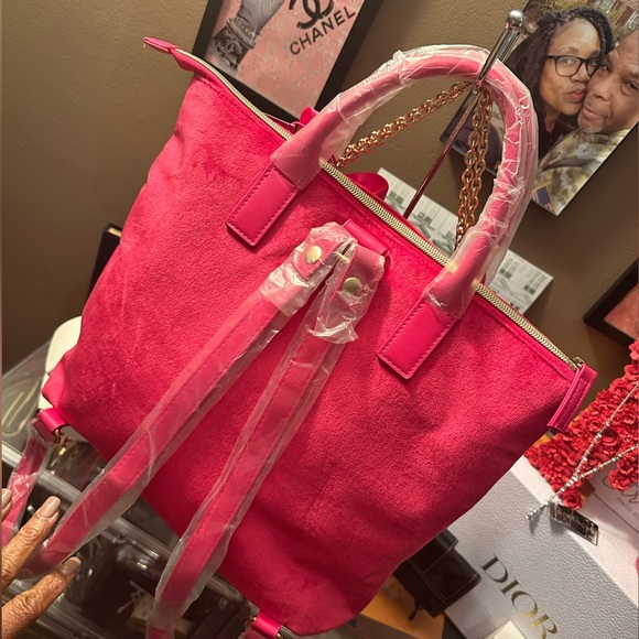 Juicy Couture Bags Nwt Juicy Couture Pink Velvet Backpack Purse